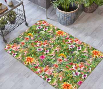 3D Flower Bush 31034 Non Slip Rug Mat
