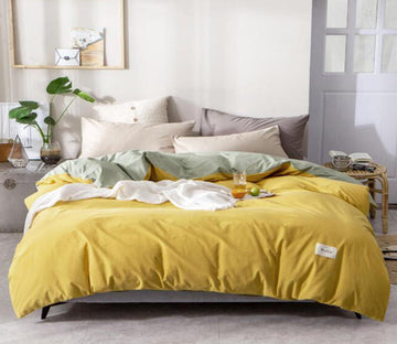 3D Yellow 4092 Bed Pillowcases Quilt