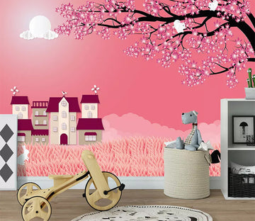 3D Pink House 1217 Wall Murals Wallpaper AJ Wallpaper 2 