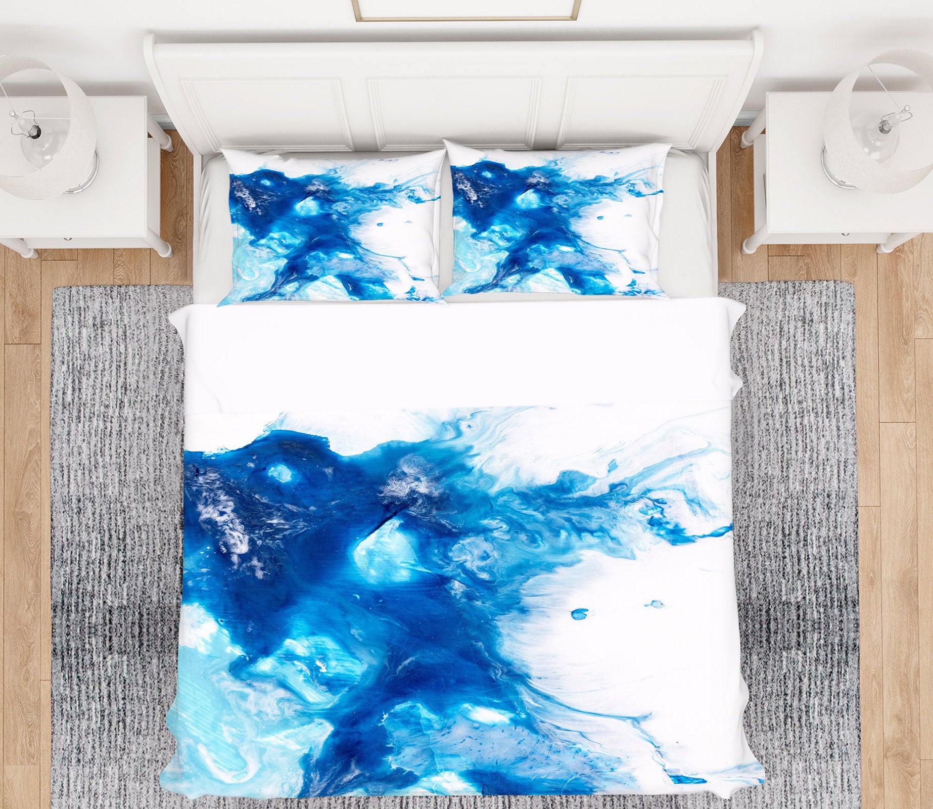 3D Blue Texture 16163 Bed Pillowcases Quilt