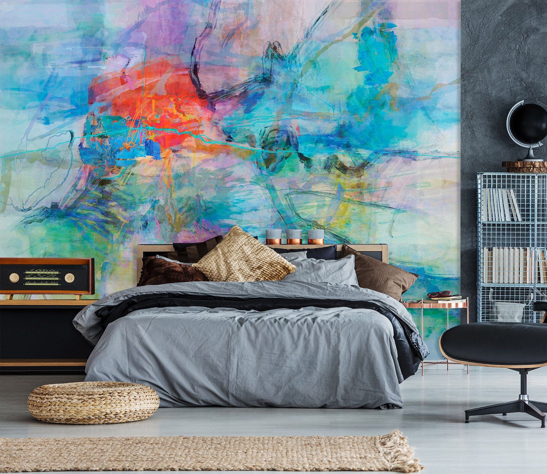 3D Blue Graffiti 1508 Michael Tienhaara Wall Mural Wall Murals Wallpaper AJ Wallpaper 2 