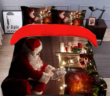 3D Santa Claus 45109 Christmas Quilt Duvet Cover Xmas Bed Pillowcases