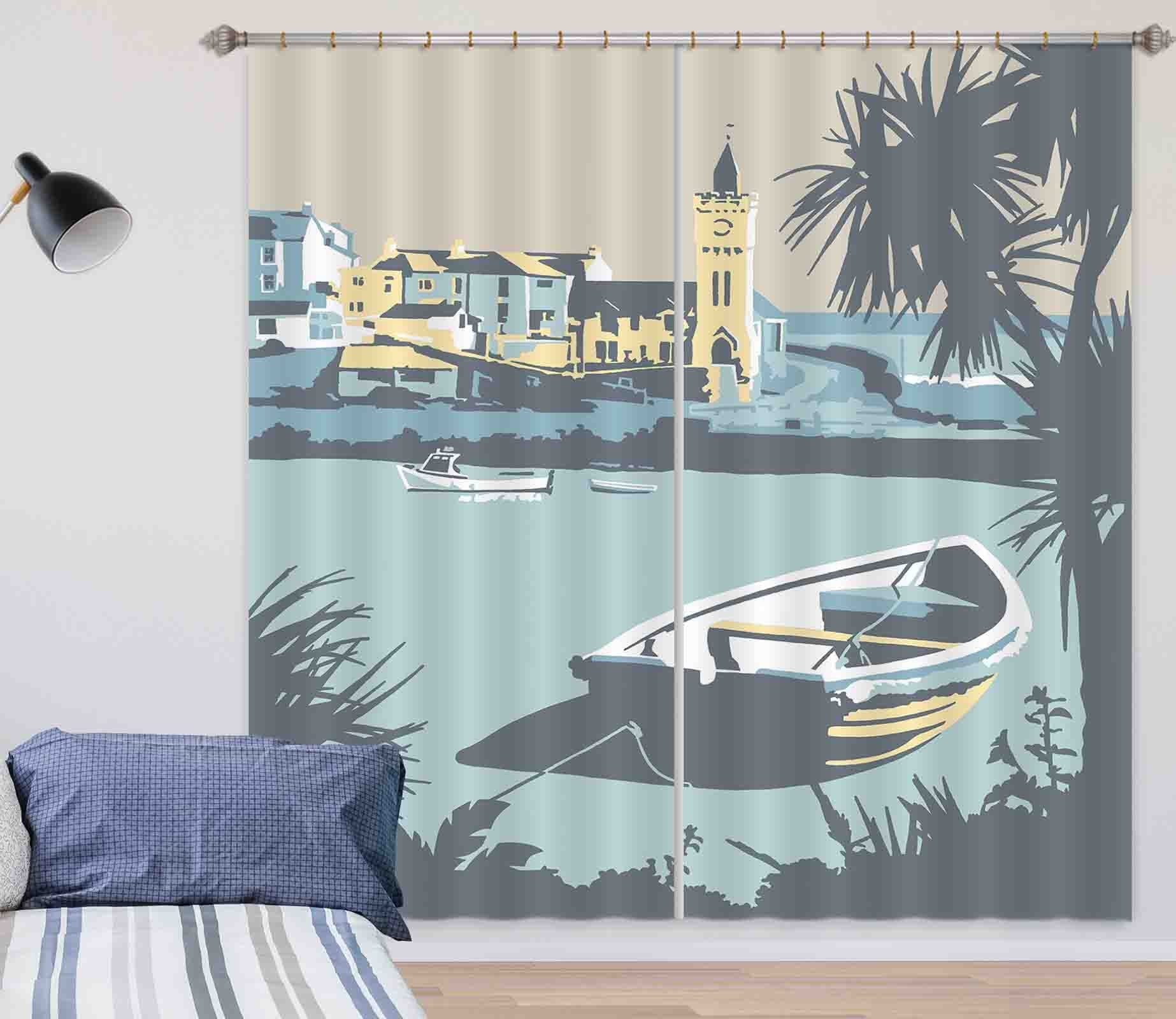3D Porthleven 136 Steve Read Curtain Curtains Drapes Curtains AJ Creativity Home 