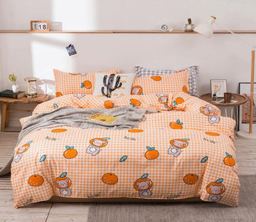 3D Orange Mouse 13106 Bed Pillowcases Quilt