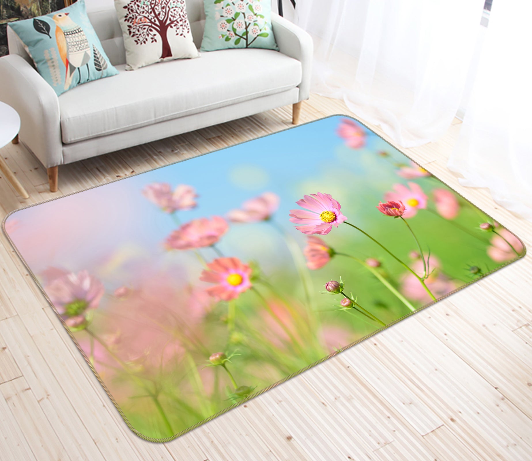 3D Flowers 36189 Non Slip Rug Mat