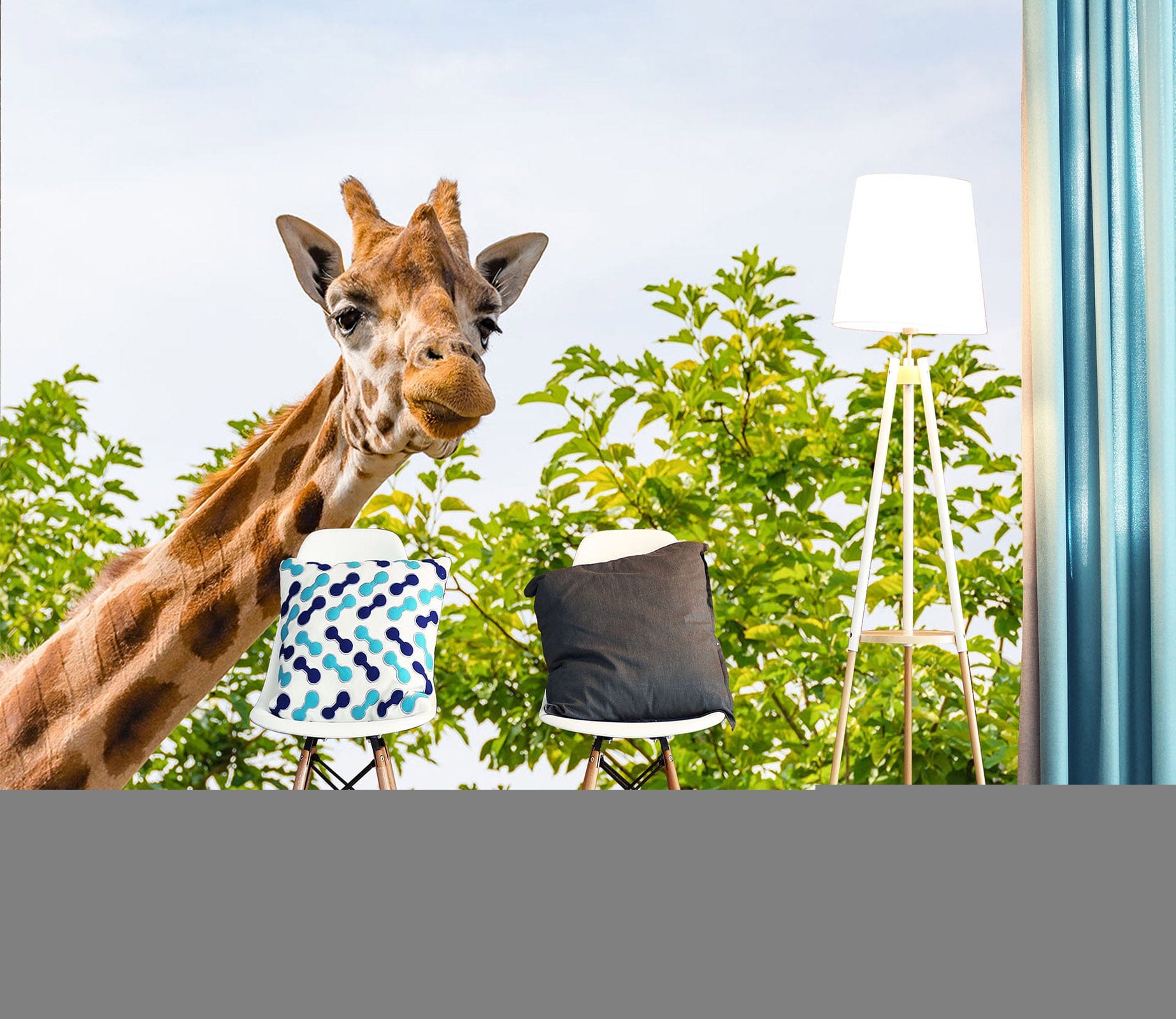3D Giraffe Forest 344 Wall Murals Wallpaper AJ Wallpaper 2 