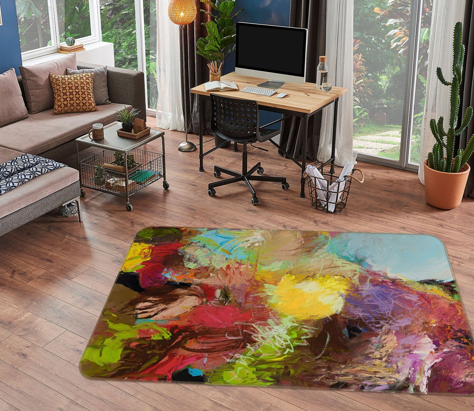 3D Color Ripple 1019 Allan P. Friedlander Rug Non Slip Rug Mat Mat AJ Creativity Home 