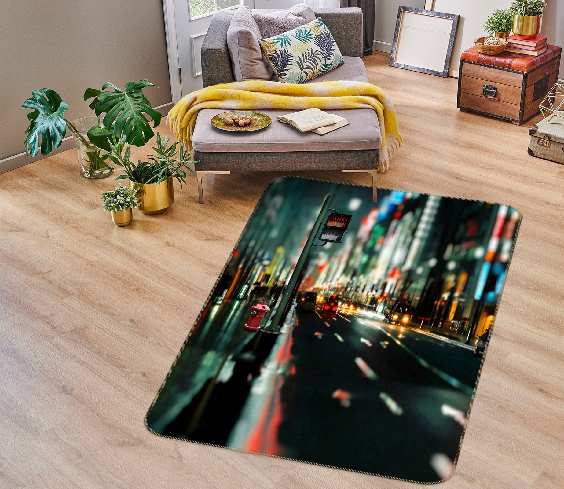 3D Street Road 76088 Non Slip Rug Mat