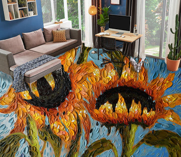 3D Sunflower 102167 Dena Tollefson Floor Mural