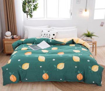 3D Lemon 2067 Bed Pillowcases Quilt