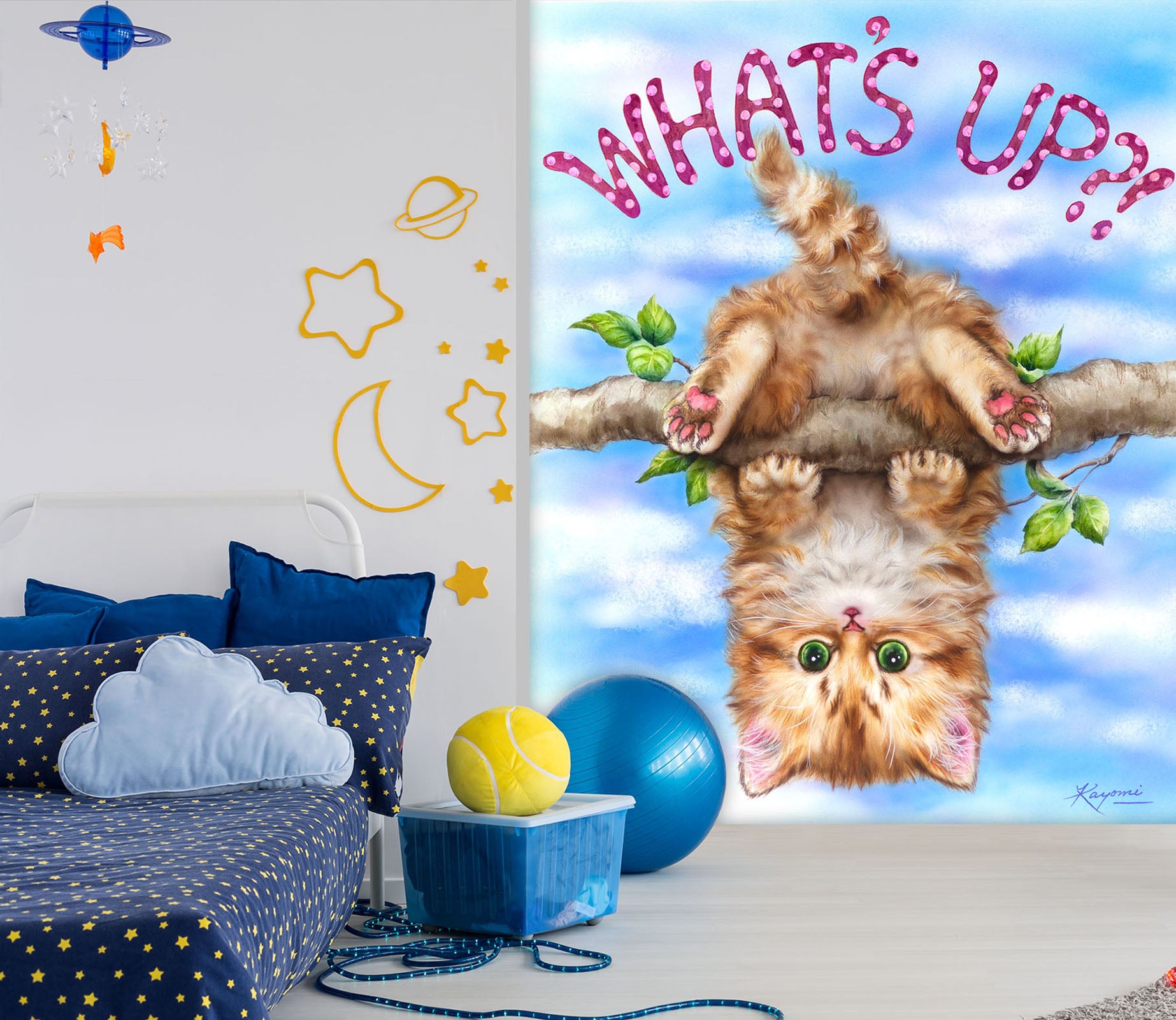 3D Cat Branch 5501 Kayomi Harai Wall Mural Wall Murals