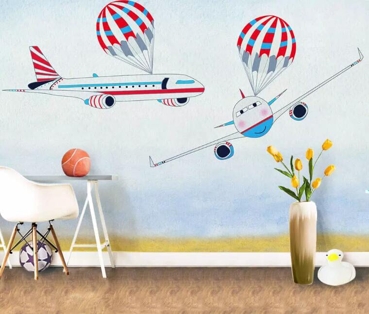 3D Cute Airplane 1662 Wall Murals Wallpaper AJ Wallpaper 2 