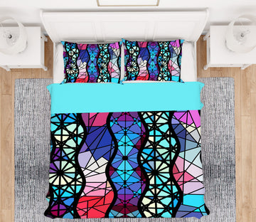 3D Color Block Curve 14029 Bed Pillowcases Quilt