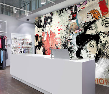 3D Woman Sunglasses Hat 137 Wall Murals Wallpaper AJ Wallpaper 2 