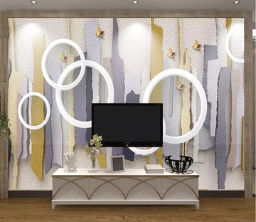 3D White Round 1641 Wall Murals Wallpaper AJ Wallpaper 2 