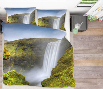 3D Waterfall Nature 071 Marco Carmassi Bedding Bed Pillowcases Quilt