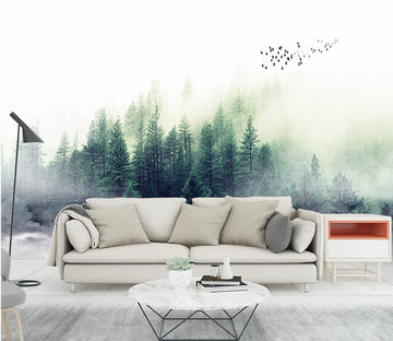 3D Foggy Forest WG029 Wall Murals