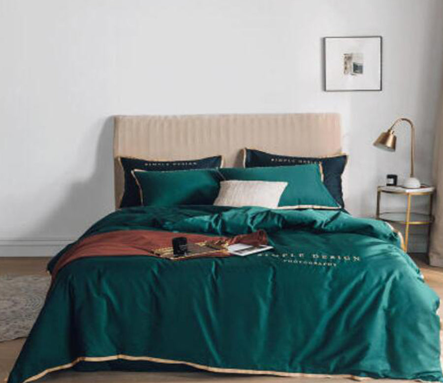3D Dark Green 50139 Bed Pillowcases Quilt