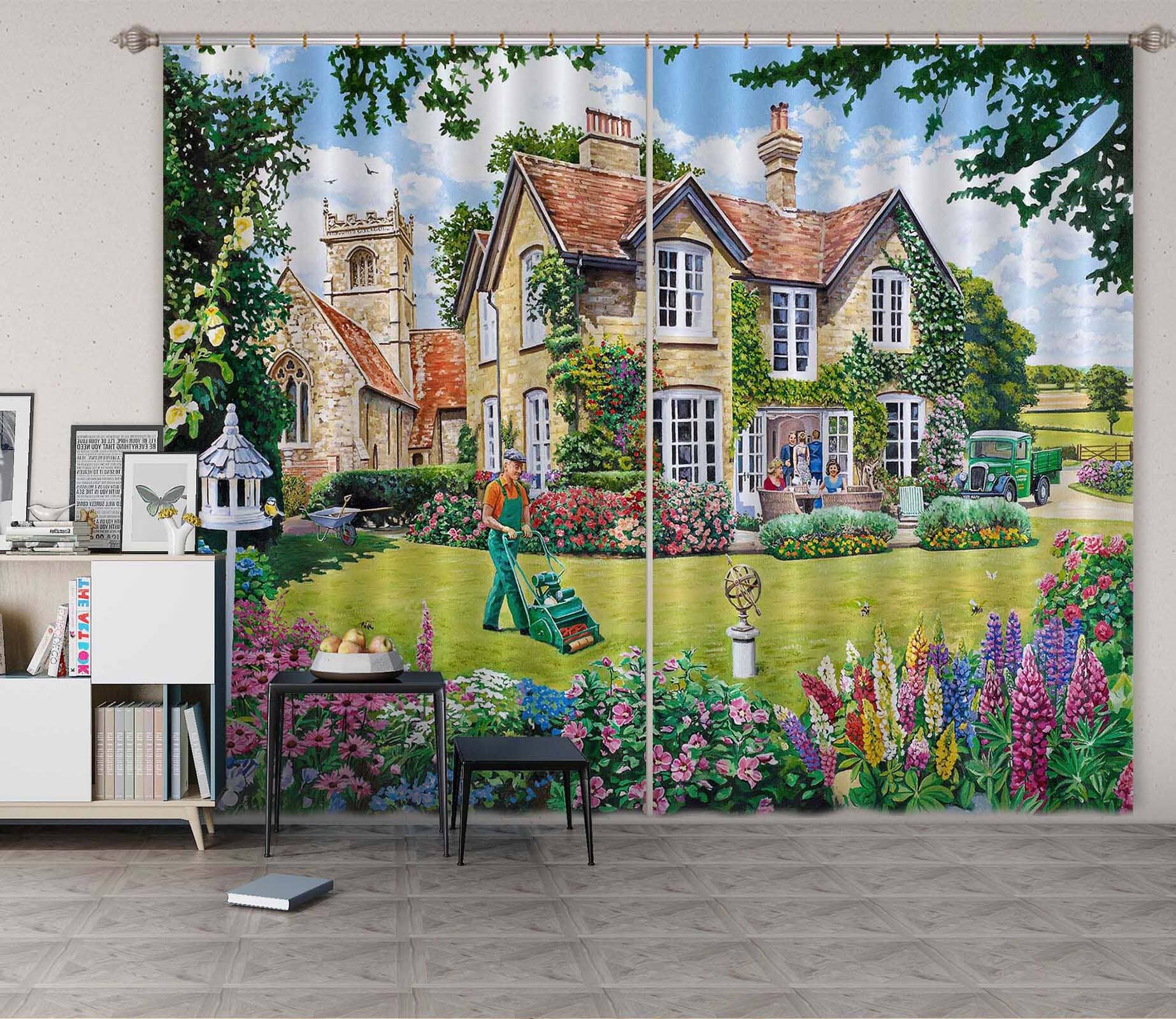 3D The Vicarage 110 Trevor Mitchell Curtain Curtains Drapes Curtains AJ Creativity Home 