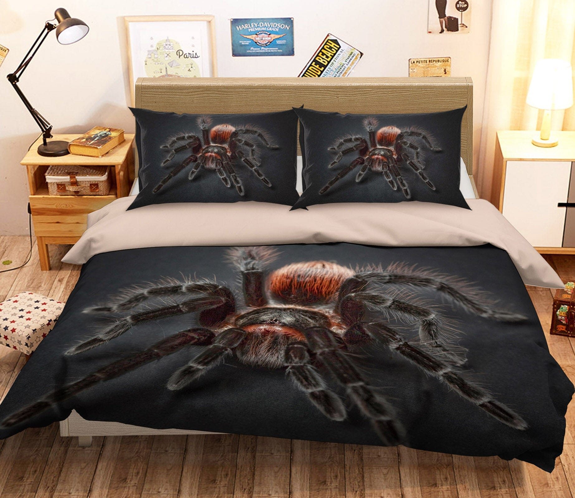 3D Poison Spider 1943 Bed Pillowcases Quilt Quiet Covers AJ Creativity Home 
