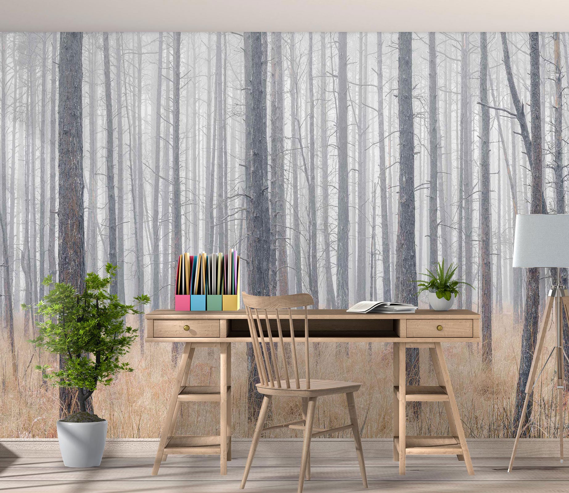 3D Trunk Grass 6287 Assaf Frank Wall Mural Wall Murals