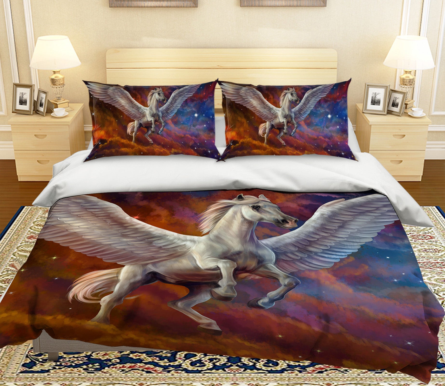 3D Pegasus Wings 034 Bed Pillowcases Quilt
