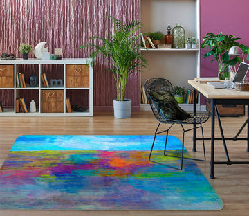 3D Colorful Ink Pattern 84016 Michael Tienhaara Rug Non Slip Rug Mat