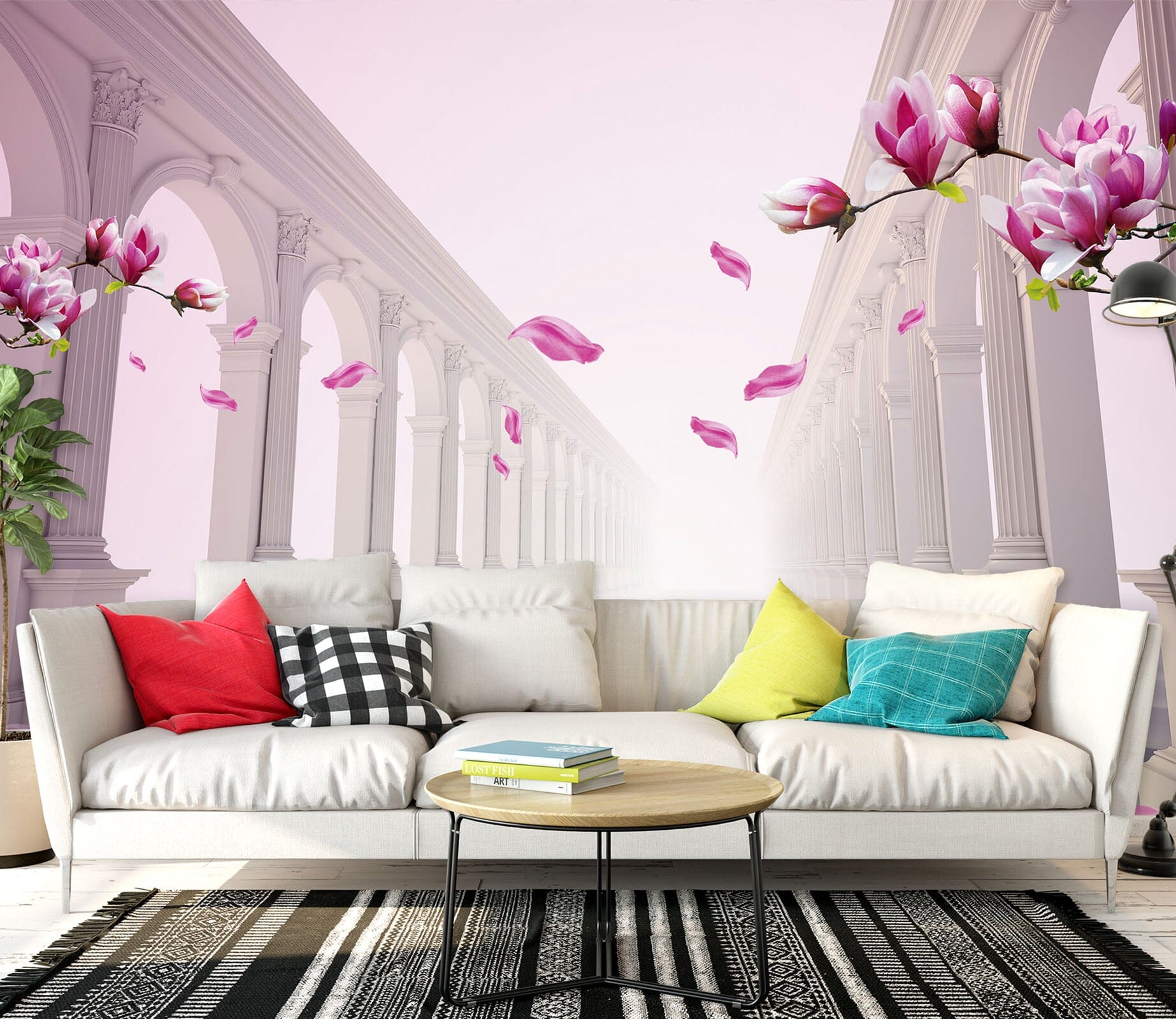 3D Peach Petals 1495 Wall Murals Wallpaper AJ Wallpaper 2 