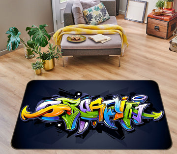 3D Colored Letters 30095 Non Slip Rug Mat