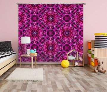3D Purple Pattern 038 Shandra Smith Curtain Curtains Drapes Curtains AJ Creativity Home 