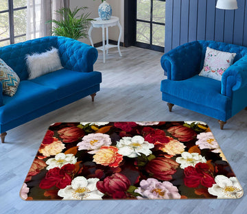 3D Flowers Bloom 145 Uta Naumann Rug Non Slip Rug Mat Mat AJ Creativity Home 
