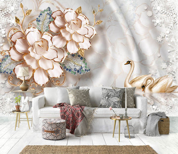 3D Pink Flowers 1534 Wall Murals Wallpaper AJ Wallpaper 2 