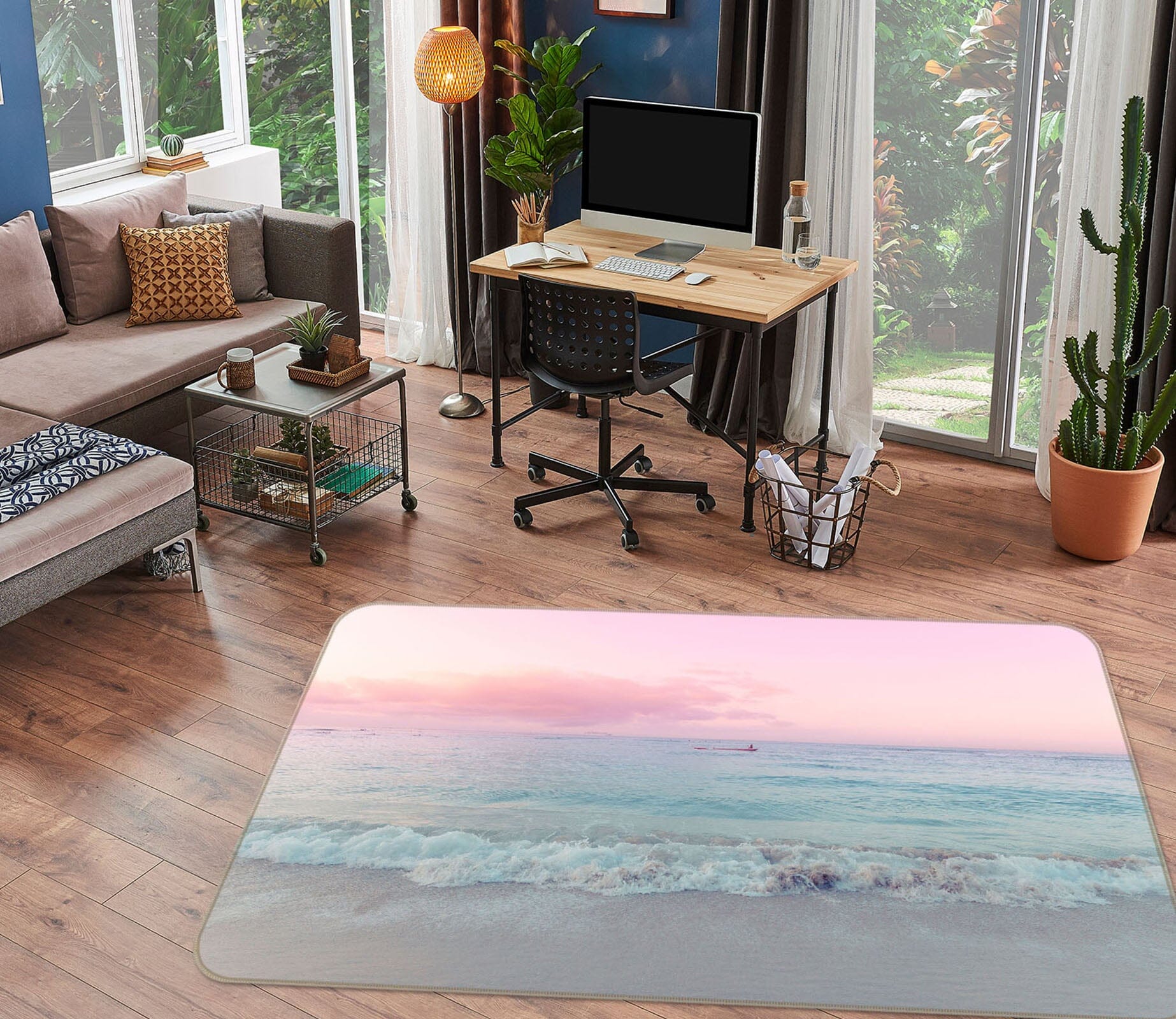 3D Pink Sky 1014 Noirblanc777 Rug Non Slip Rug Mat Mat AJ Creativity Home 
