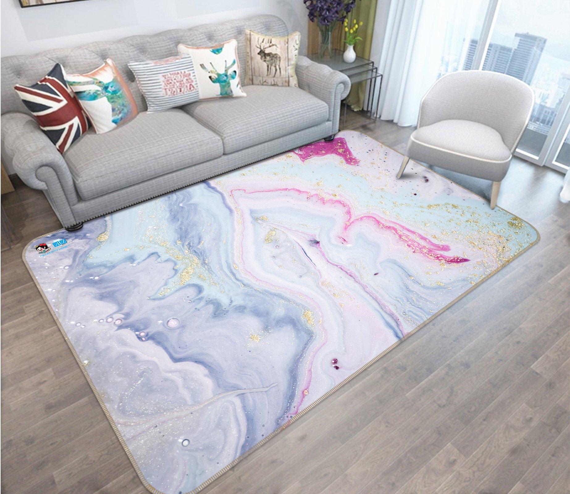 3D Layered Wave Painting 66 Non Slip Rug Mat Mat AJ Creativity Home 