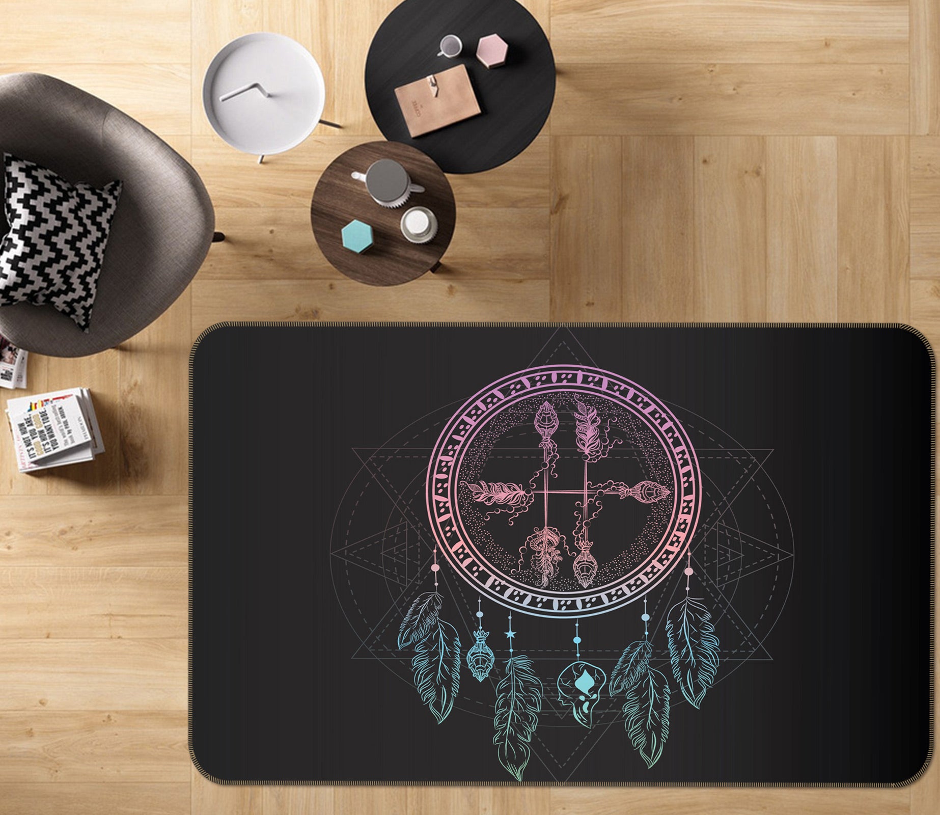 3D Dreamcatcher 37073 Non Slip Rug Mat
