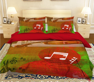 3D White Note 087 Bed Pillowcases Quilt