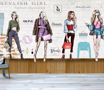 3D Model Pose WC556 Wall Murals