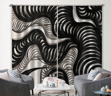 3D Black Circle 391 Jacqueline Reynoso Curtain Curtains Drapes