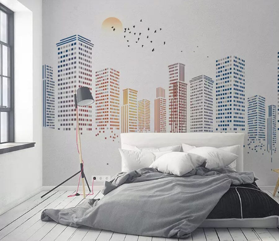 3D Color Building 2082 Wall Murals Wallpaper AJ Wallpaper 2 