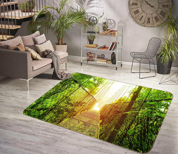 3D Jungle Bridge 77092 Non Slip Rug Mat