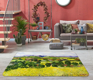 3D Yellow Weeds 1073 Allan P. Friedlander Rug Non Slip Rug Mat Mat AJ Creativity Home 