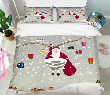 3D Santa Claus 51073 Christmas Quilt Duvet Cover Xmas Bed Pillowcases