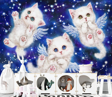 3D Angel Cat 5553 Kayomi Harai Wall Mural Wall Murals