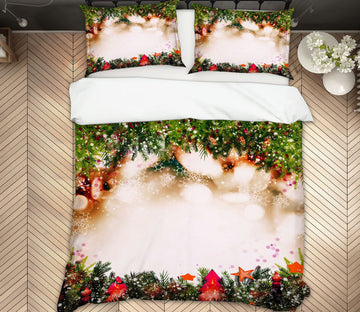 3D Branch Circle 51104 Christmas Quilt Duvet Cover Xmas Bed Pillowcases
