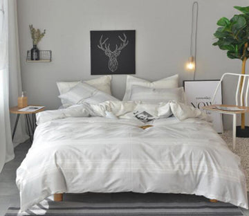 3D White 20209 Bed Pillowcases Quilt