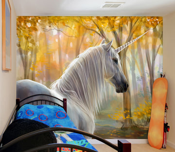 3D Unicorn Forest 285 Wall Murals