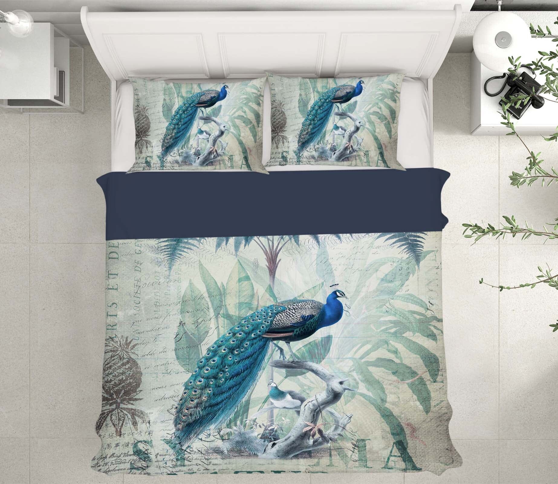 3D Forest Peacock 106 Andrea haase Bedding Bed Pillowcases Quilt Quiet Covers AJ Creativity Home 