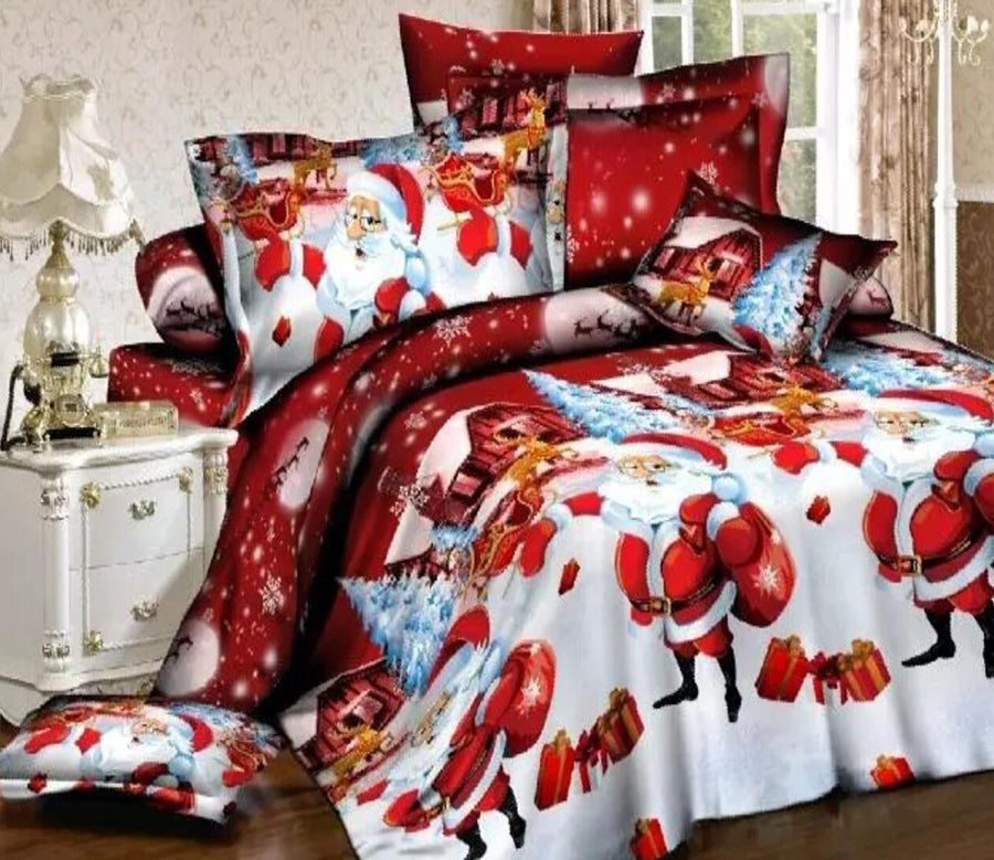 3D Santa Claus Pattern 46058 Christmas Quilt Duvet Cover Xmas Bed Pillowcases