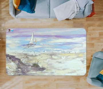 3D Ocean Sailboat 3831 Skromova Marina Rug Non Slip Rug Mat
