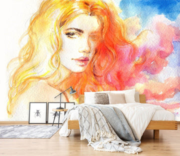 3D Long Blond Hair Woman 690 Wallpaper AJ Wallpaper 2 
